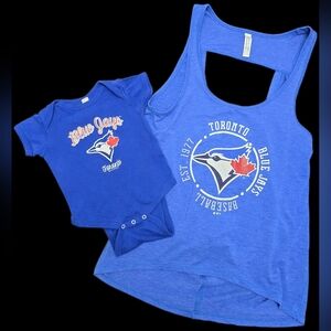 Toronto Blue Jays Mom & Baby Bundle Tank + 12M Onesie